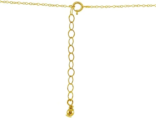 Vista 4 de Ice Gems Gargantilla de plata de ley chapada en oro amarillo con circonita cúbica pequeña