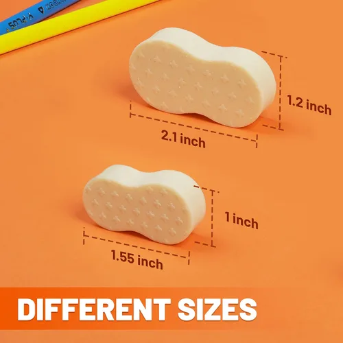 Vista 5 de Yplus Eraser Line - Borradores de lápiz de hipopolímero para escuela y oficina, lindo borrador de goma blanca para niños, artista sin residuos, 6