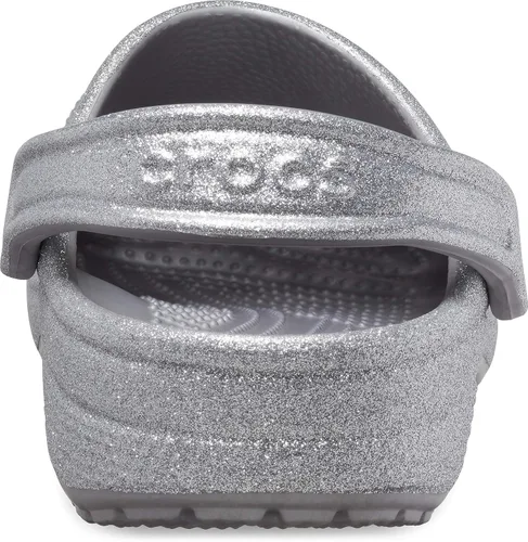 Vista 2 de Crocs Zuecos clásicos brillantes unisex para adultos zapatos metálicos y con purpurina Metálico