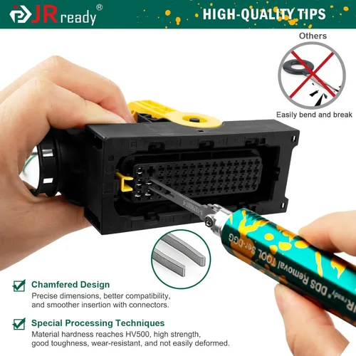Vista 7 de JRready ST5347 - Kit de herramientas extractor de pines mejorado con 2 asas de almacenamiento y 26 puntas de repuesto, kit de herramientas