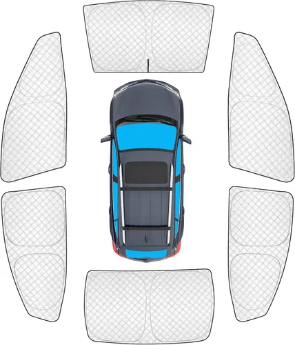 Vista 91 de KMF 6 piezas de parasoles gruesos para Mazda 3 Hatchback (No Sedán) 2014-2018 Accesorios, parasoles completos para parabrisas y ventanas de coche