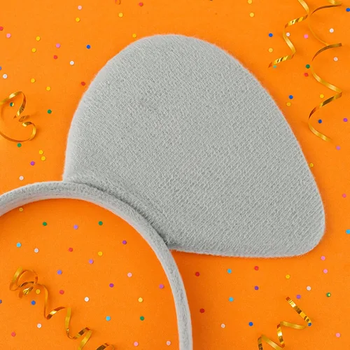 Vista 3 de TopTie Diademas de animales de felpa para decoraciones de Halloween, aro de pelo con cuernos de oreja para niños y adultos, suministros de fiesta