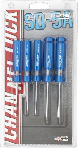 Vista 3 de Channellock Juego de destornilladores SD-5A 5 piezas de precisión profesional - Acero de aleación - Juego de 5 piezas