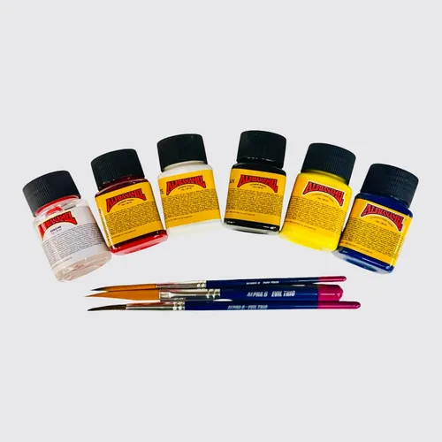 Vista 10 de AlphaNamel Pintura Esmalte para Hobby/Modelismo Paquete Primario - 5 Colores Esenciales - A Base de Aceite, Secado Rápido, Adecuado para Miniaturas