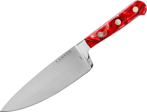 Vista 15 de Lamson Premier - Cuchillo de chef forjado de 4 pulgadas, hoja de acero inoxidable de alto carbono, triple remachado para equilibrio, ideal
