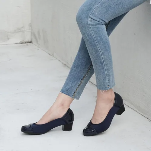 Vista 2 de Ortho+rest Zapatos de vestir para juanetes para mujer, zapatos ortopédicos de tacón bajo, mocasines ortopédicos sin cordones