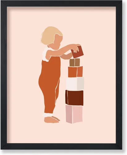 Vista 30 de Poster Master Faceless Child Poster - Retro Building Blocks Print - Playful & Pastel Art - Chic Boho Design - Modern Artwork - Aesthetic Decor