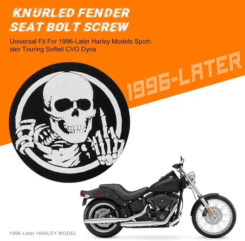Vista 3 de Kit de tornillos y tuercas de acero inoxidable cromado para guardabarros trasero de 1/4"-20 roscas de montaje rápido compatible con Harley Touring