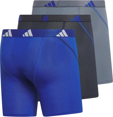 Vista 5 de adidas Calzoncillos tipo bóxer de malla de rendimiento para hombre (paquete de 3) diseñados para deportes activos con comodidad durante todo el día