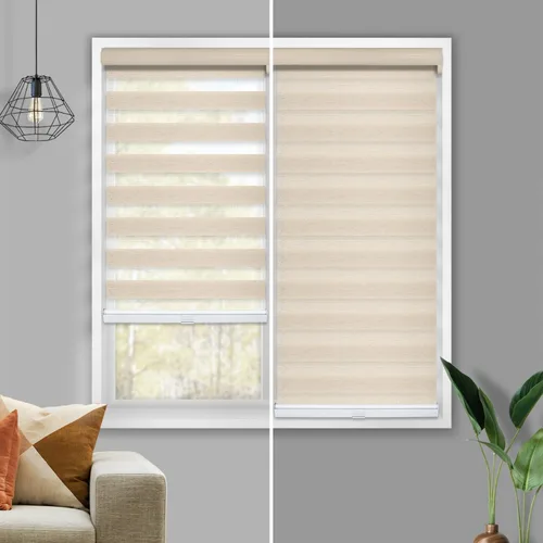 Vista 3 de CHICOLOGY Persianas de cebra personalizadas, persianas de cebra para ventanas, persianas de cebra para ventanas, persianas de cebra sin cordón