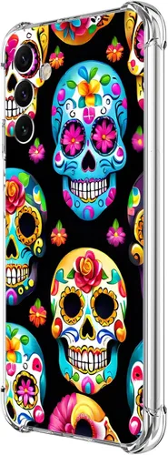 Vista 25 de Funda para Galaxy A54, hermosa protección contra caídas de flores rosas, a prueba de golpes, carcasa protectora de cuerpo completo resistente a