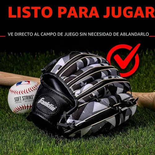 Vista 6 de Franklin Sports RTP Kids Tball Glove Negro/Blanco