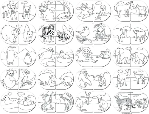 Vista 4 de MasterPieces Juegos para niños - Juego educativo de rompecabezas a juego de animales - Juego para niños y familia - Ríe y aprende