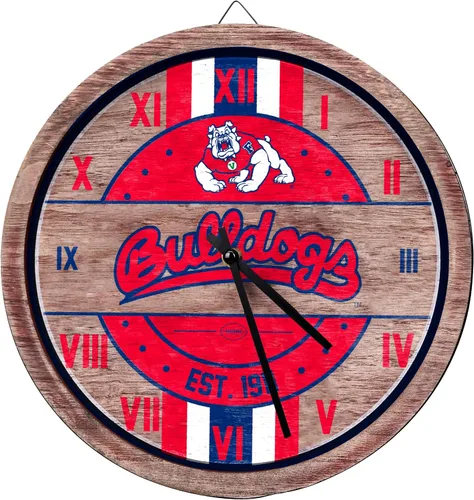 Vista 8 de FOCO NCAA Reloj de pared de barril de madera