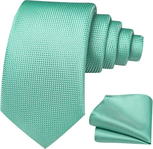 Vista 202 de Barry.Wang Corbata de niño regular seda tejida rayas sólido lazo bolsillo cuadrado