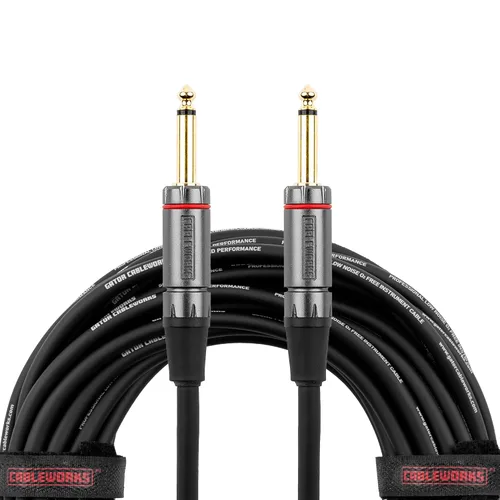 Vista 14 de Cableworks By Gator Cases Headliner Series Premium 3 pies recto a ángulo recto cable para instrumentos de guitarra (GCWH-INS-03RA)