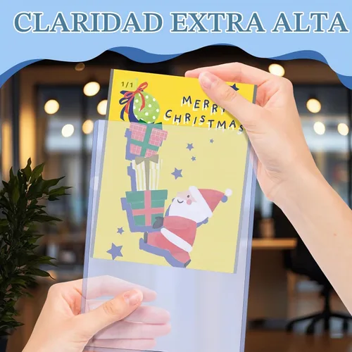 Vista 5 de Vmiapxo Paquete de 50 fundas de plástico duro de 4 x 6 pulgadas, funda impermeable para tarjetas de intercambio, tarjetas de béisbol deportivas