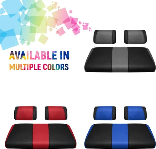 Vista 6 de Fundas de asiento delantero y trasero para carrito de golf para Yamaha G2 G8 G9 G11 G14 G16 G19 G20 G21 G22, tela de poliéster duradera, fundas