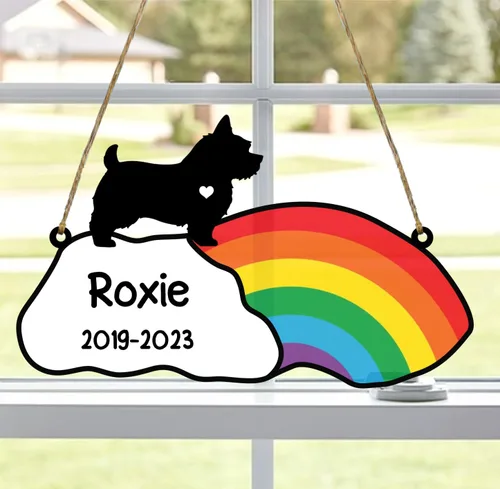 Vista 103 de LOVELYPOD Rainbow Bridge - Regalos conmemorativos para mascotas, regalos conmemorativos para perros afganos por pérdida de sabueso afgano, regalo
