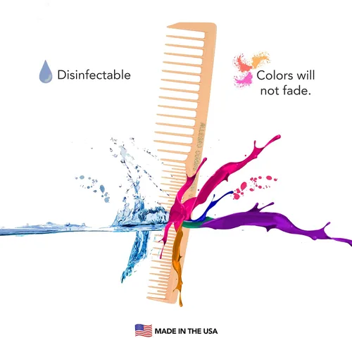 Vista 8 de Allegro Combs 6000 peines de pelo con dientes anchos y ventilados, para peluquero y estilista, pelo rizado, mezcla fresca, 12