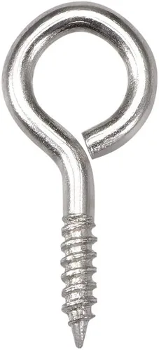 Vista 10 de uxcell Ganchos de ojo de tornillo pequeños de 0.59 pulgadas Tornillos autorroscantes Percha atornillada de acero al carbono Ganchos de anillo