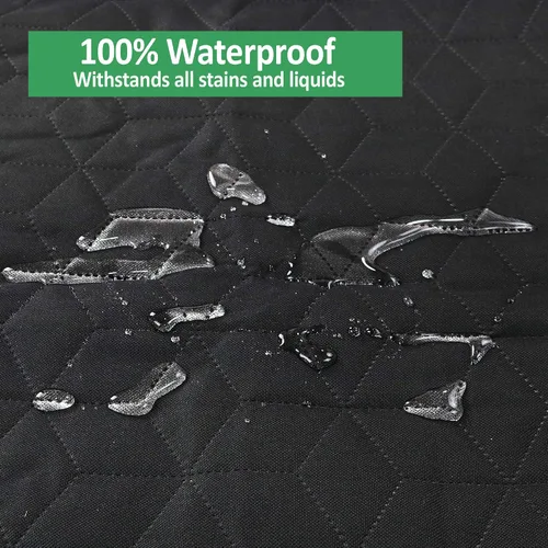 Vista 8 de ARGA - Protector impermeable para asiento de automóvil para perro, incluye cinturón de seguridad para cachorros, bolsa de mano, acceso a la consola