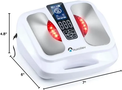 Vista 6 de Auxoliev Estimulador de pies aprobado por la FSA para neuropatía, masajeador de pies EMS con calor para aliviar el dolor, relajación muscular, 25