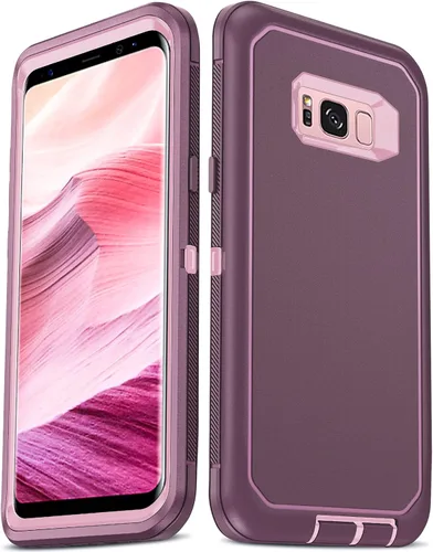 Vista 36 de LeYi Funda compatible con Galaxy S8: no compatible con S8 Plus: cubierta exterior de goma 3 en 1 de cuerpo completo a prueba de golpes, resistente