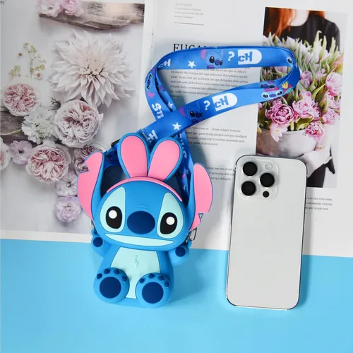 Vista 4 de Kawaii Crossbody Handbag with Adjustable Shoulder Strap, Zipper Cute Mini Anime Coin Wallet