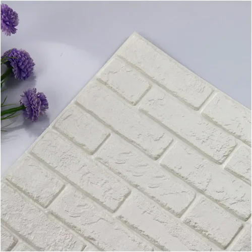 Vista 2 de ECYC Ltd 10 paneles de pared de ladrillo 3D de 11.81 x 11.81 pulgadas, autoadhesivos, papel tapiz impermeable extraíble para sala de estar, 01