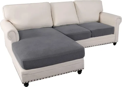 Vista 12 de Fundas para sofá de 3/4 piezas, fundas para sofá en forma de L para sofá seccional, elásticas, más gruesas, de jacquard separado, funda para sofá #1