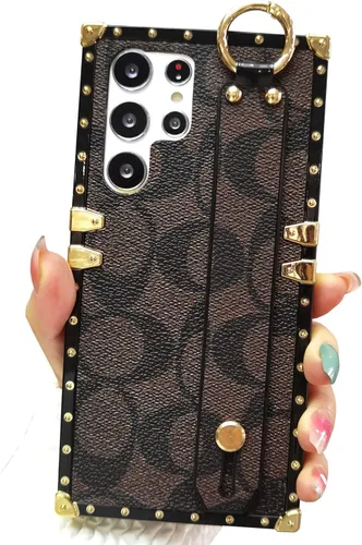 Vista 29 de Funda protectora anticaídas diseñada para Samsung Galaxy S23 Ultra de 6.8 pulgadas (marrón)