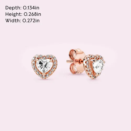Vista 5 de PANDORA brillantes corazones elevados pendientes claros CZ -288427C01