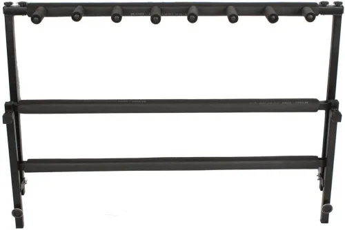 Vista 5 de Soporte de estante triple plegable para bajo de guitarra múltiple para 7
