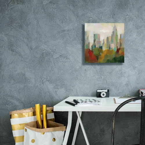 Vista 7 de Epic Graffiti 'NYC Central Park II' por Silvia Vassileva, arte de pared en lienzo, 12 x 12 pulgadas
