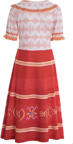 Vista 2 de Ruikajia Vestido Mirabel para mujer y niña, disfraz de cosplay para mujeres adultas, vestido Dolors