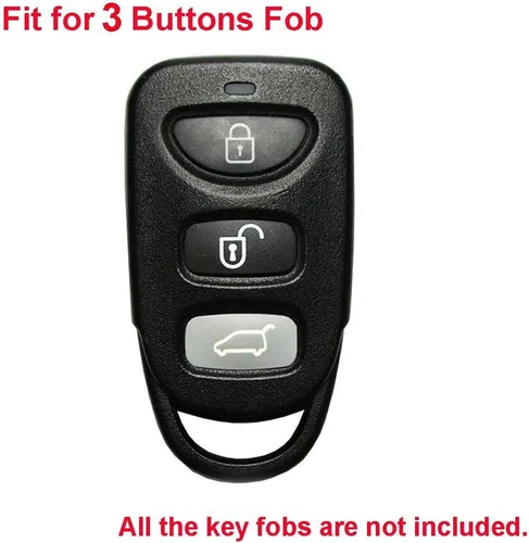 Vista 7 de LemSa Funda protectora de silicona con 3 botones para Hyundai Elantra Genesis Sonata, compatible con Kia Sorento Forte Optima Rondo Spectra
