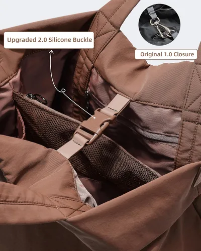 Vista 4 de FODOKO Hobo Crossbody Bags 2.0, 19L Totes Bolso grande con correas para mujer, múltiples bolsas de hombro de nailon para viajes gimnasio