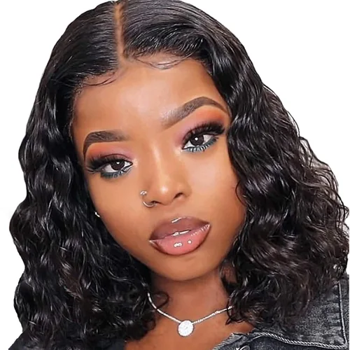 Vista 13 de Extensiones de cabello humano virgen brasileño ondulado de 10, 12, 14 pulgadas, sin procesar, mojado y ondulado, 3 paquetes de extensiones