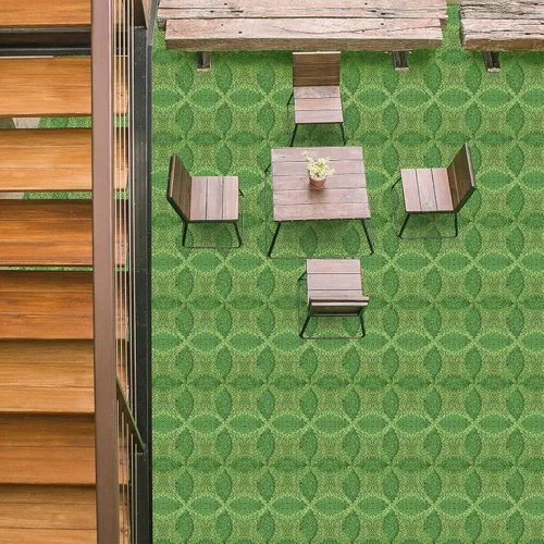 Vista 4 de Césped artificial para suelos y paredes, decoración de pared de plantas artificiales resistente a los rayos UV, diseño 3D para interiores