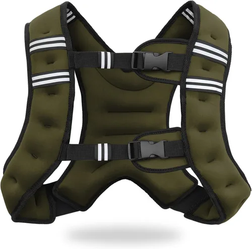 Vista 9 de VIVITORY Chaleco con peso, equipo de entrenamiento, chaleco de peso corporal de 11 libras/18 libras para hombres, mujeres, entrenamiento de fuerza