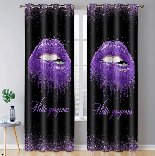 Vista 16 de CLZYSP554 - Cortinas de labios para dormitorio, cortinas opacas con aislamiento térmico para oscurecer la habitación, cortinas opacas para Dorado