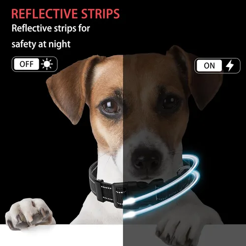 Vista 4 de Collar reflectante para perro con hebilla de bloqueo de seguridad, collares de nailon suaves y transpirables ajustables para perros pequeños