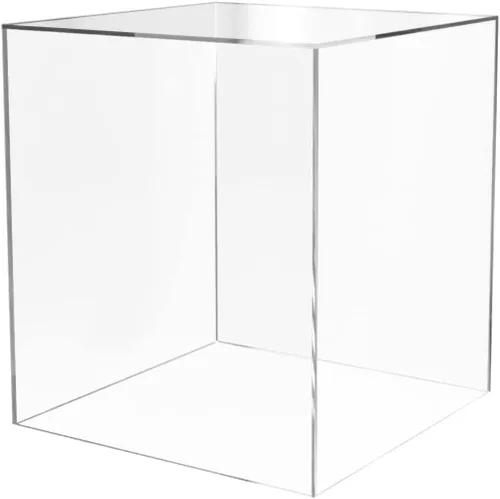 Vista 11 de Elevador de productos al por menor o contenedor de almacenamiento de mercancía 6 "Caja de exhibición de acrílico transparente con un lado abierto