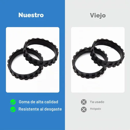 Vista 3 de Neumático de repuesto compatible con IRobot Roomba Wheels Series 500, 600, 700, 800, 900 e I3, I6, I7, E5, E6, J9 Neumático antideslizante de alta