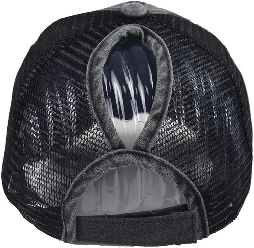 Vista 3 de MANMESH HATT Gorra de béisbol de malla bordada envejecida y lavada vintage para papá