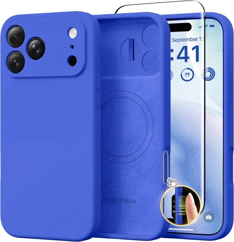 Vista 169 de GolbinBox Funda magnética para iPhone 17, compatible con MagSafe, cubierta de silicona integrada para control de cámara, funda de silicona líquida a