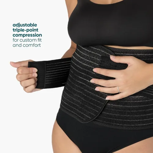 Vista 5 de Upspring Shrinkx Belly Charcoal Postpartum Belly Wrap, Adjustable Postpartum Belly Band to Support, Slim and Smooth After Baby