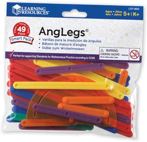Vista 5 de Learning Resources AngLegs Smart Pack - Conjunto de estudiantes individuales, manipuladores matemáticos, geometría