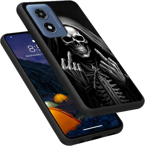 Vista 12 de Funda para Motorola Moto G Play 4G 2024, delgada y ligera, de silicona de TPU suave, color negro, ultrafina, para Motorola Moto G Play 4G 2024, Art